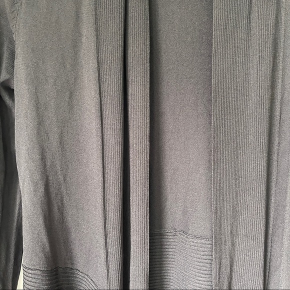 Zara Black Rib Long Sleeve Sweater Cardigan Small - Picture 5 of 7